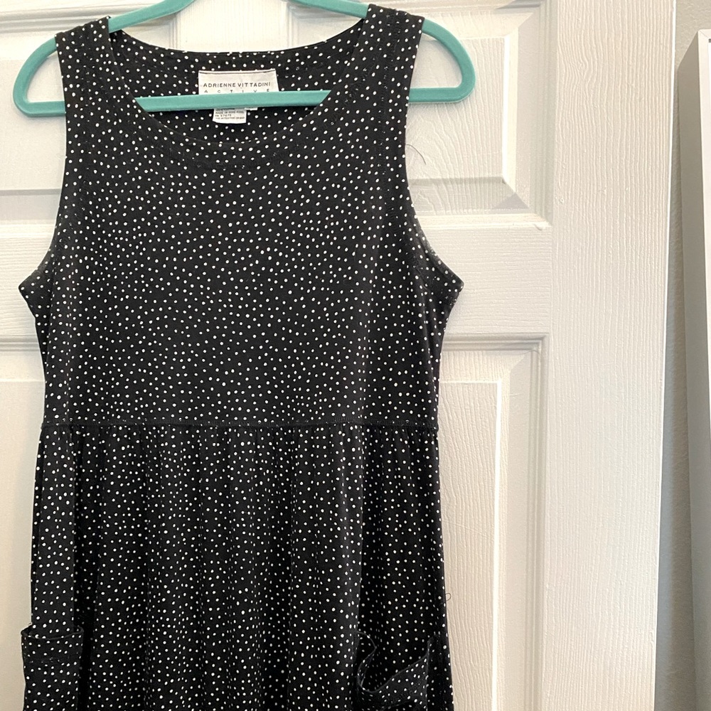 Black and White Polka Dot Cotton Maxi Dress